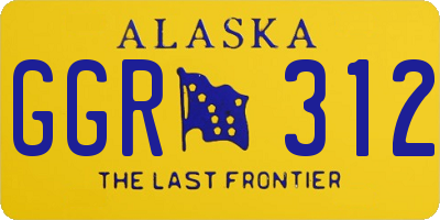 AK license plate GGR312