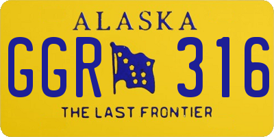 AK license plate GGR316