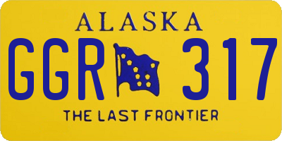 AK license plate GGR317