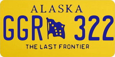 AK license plate GGR322
