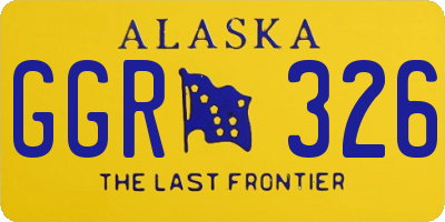 AK license plate GGR326