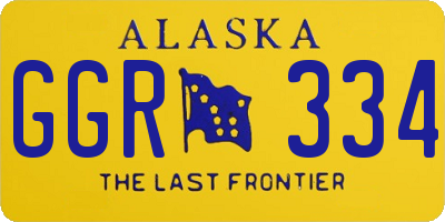 AK license plate GGR334
