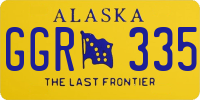AK license plate GGR335