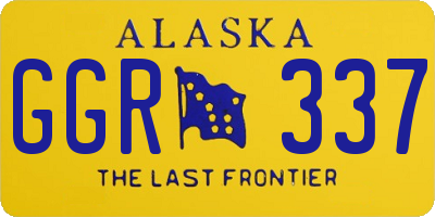 AK license plate GGR337