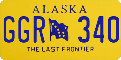 AK license plate GGR340