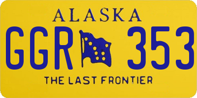 AK license plate GGR353