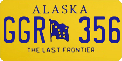 AK license plate GGR356