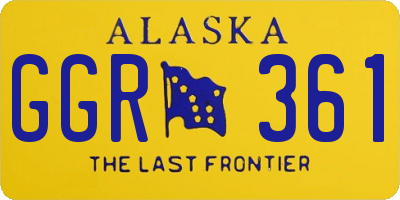 AK license plate GGR361