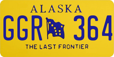 AK license plate GGR364