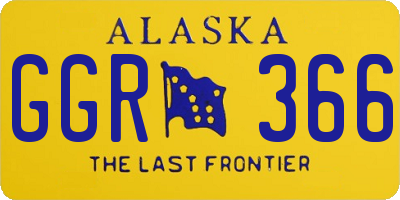 AK license plate GGR366