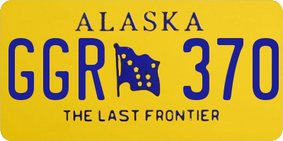 AK license plate GGR370