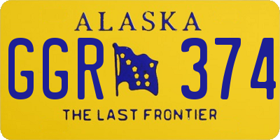 AK license plate GGR374
