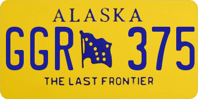AK license plate GGR375