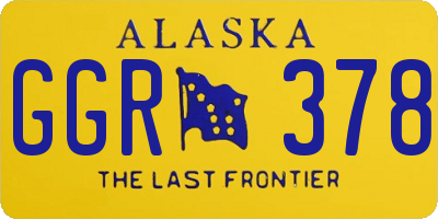 AK license plate GGR378