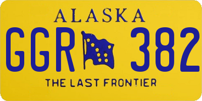 AK license plate GGR382