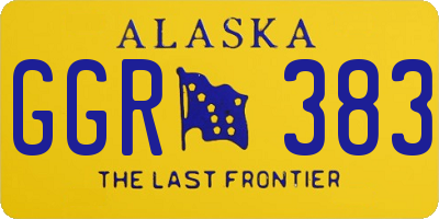 AK license plate GGR383