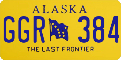 AK license plate GGR384