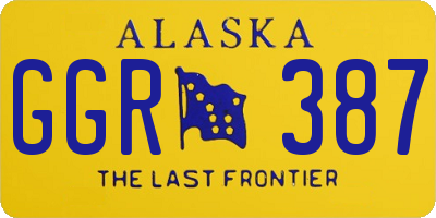 AK license plate GGR387