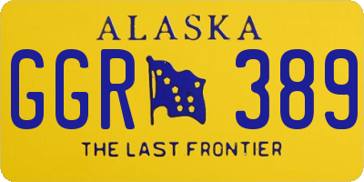 AK license plate GGR389