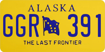 AK license plate GGR391