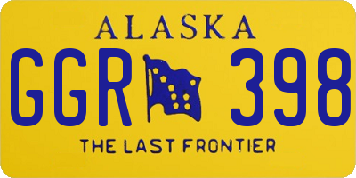 AK license plate GGR398
