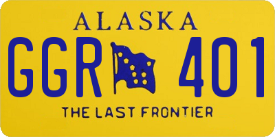 AK license plate GGR401