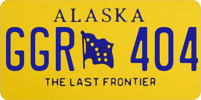 AK license plate GGR404