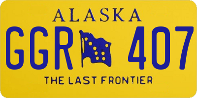 AK license plate GGR407