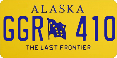 AK license plate GGR410