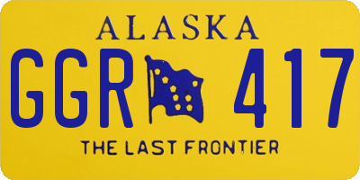 AK license plate GGR417