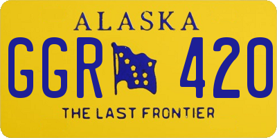 AK license plate GGR420