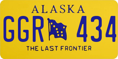 AK license plate GGR434