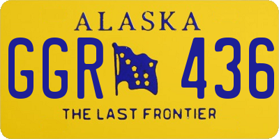 AK license plate GGR436