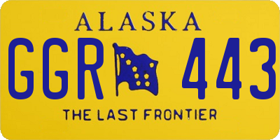 AK license plate GGR443