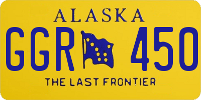AK license plate GGR450
