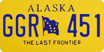 AK license plate GGR451