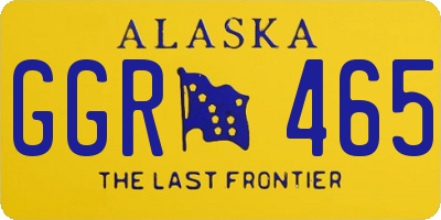 AK license plate GGR465