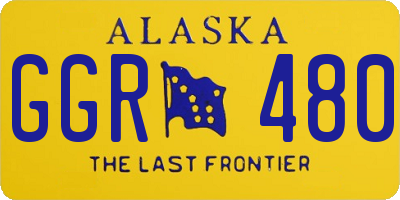 AK license plate GGR480