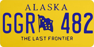 AK license plate GGR482