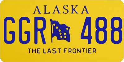 AK license plate GGR488