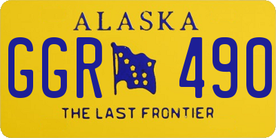 AK license plate GGR490