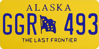 AK license plate GGR493