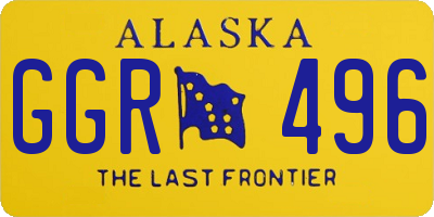AK license plate GGR496