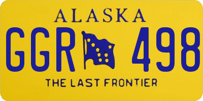 AK license plate GGR498