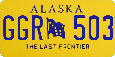 AK license plate GGR503
