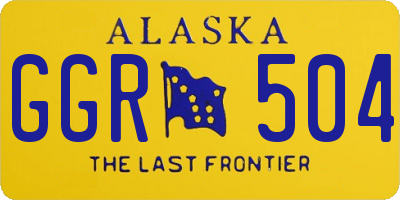 AK license plate GGR504