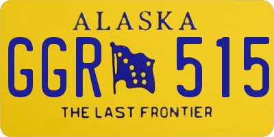 AK license plate GGR515