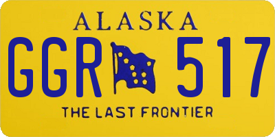 AK license plate GGR517
