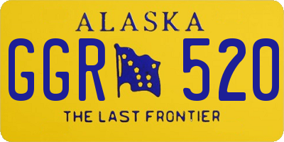 AK license plate GGR520