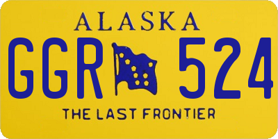 AK license plate GGR524